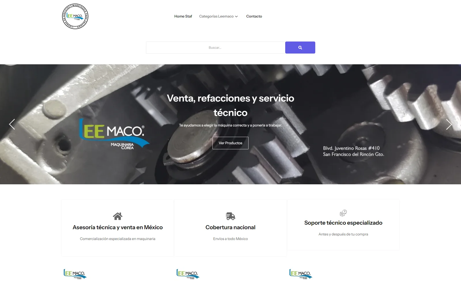 Captura real del proyecto Leemaco.